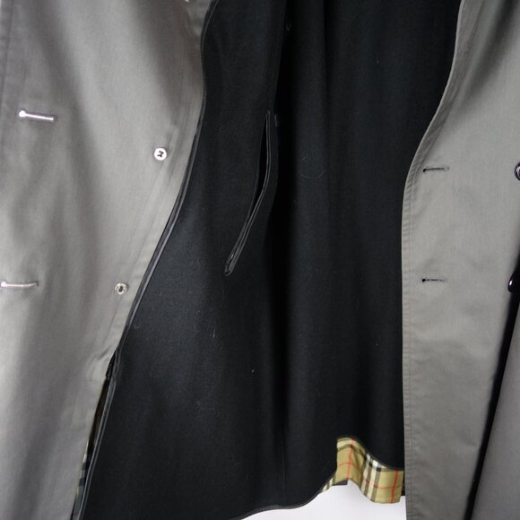 Vintage Burberrys Wool & Nova Check Lined Double Breasted Trench Coat, Size XL - Picture 14 of 16